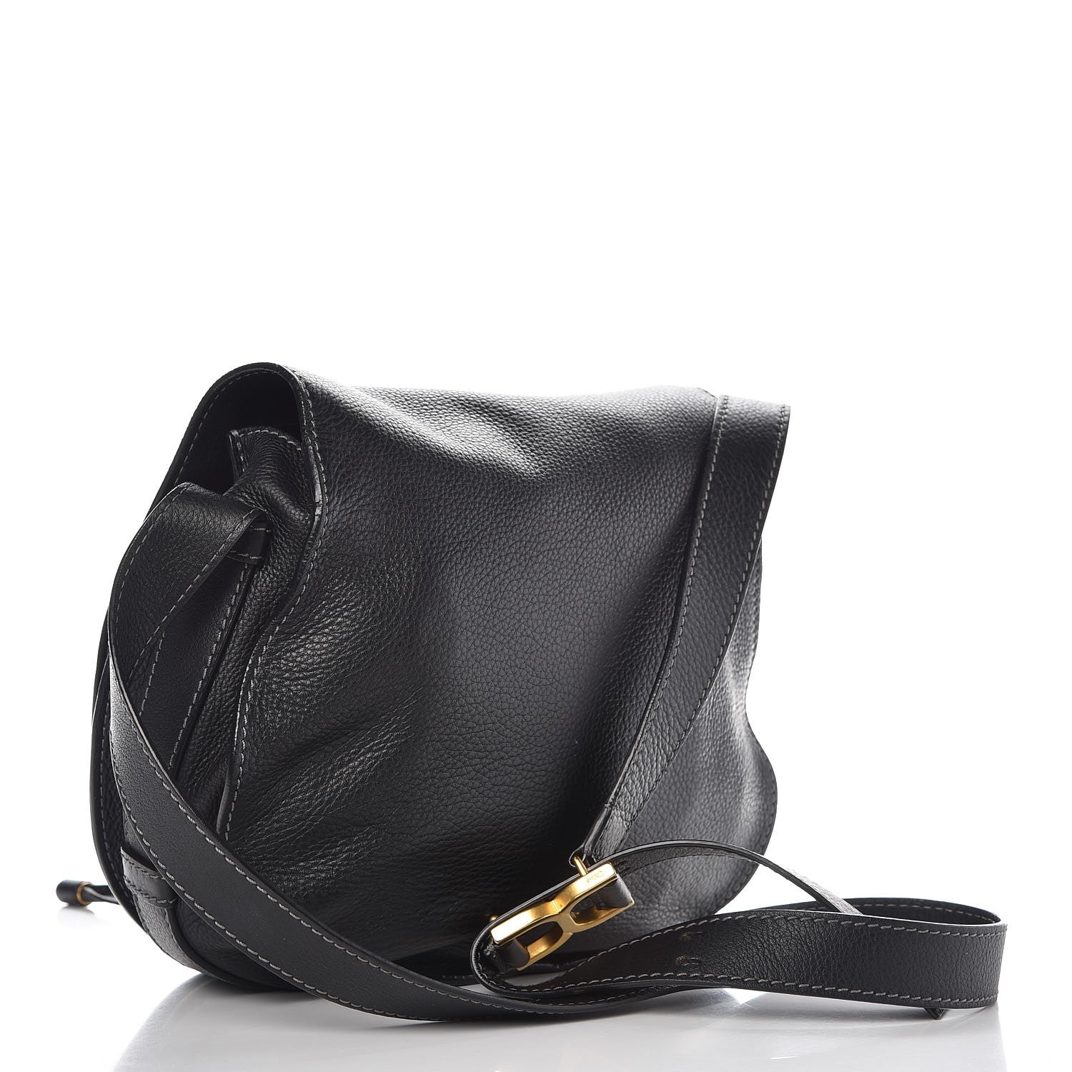 Chloe Calfskin Medium Marcie Round Crossbody Bag Black 3 of 10