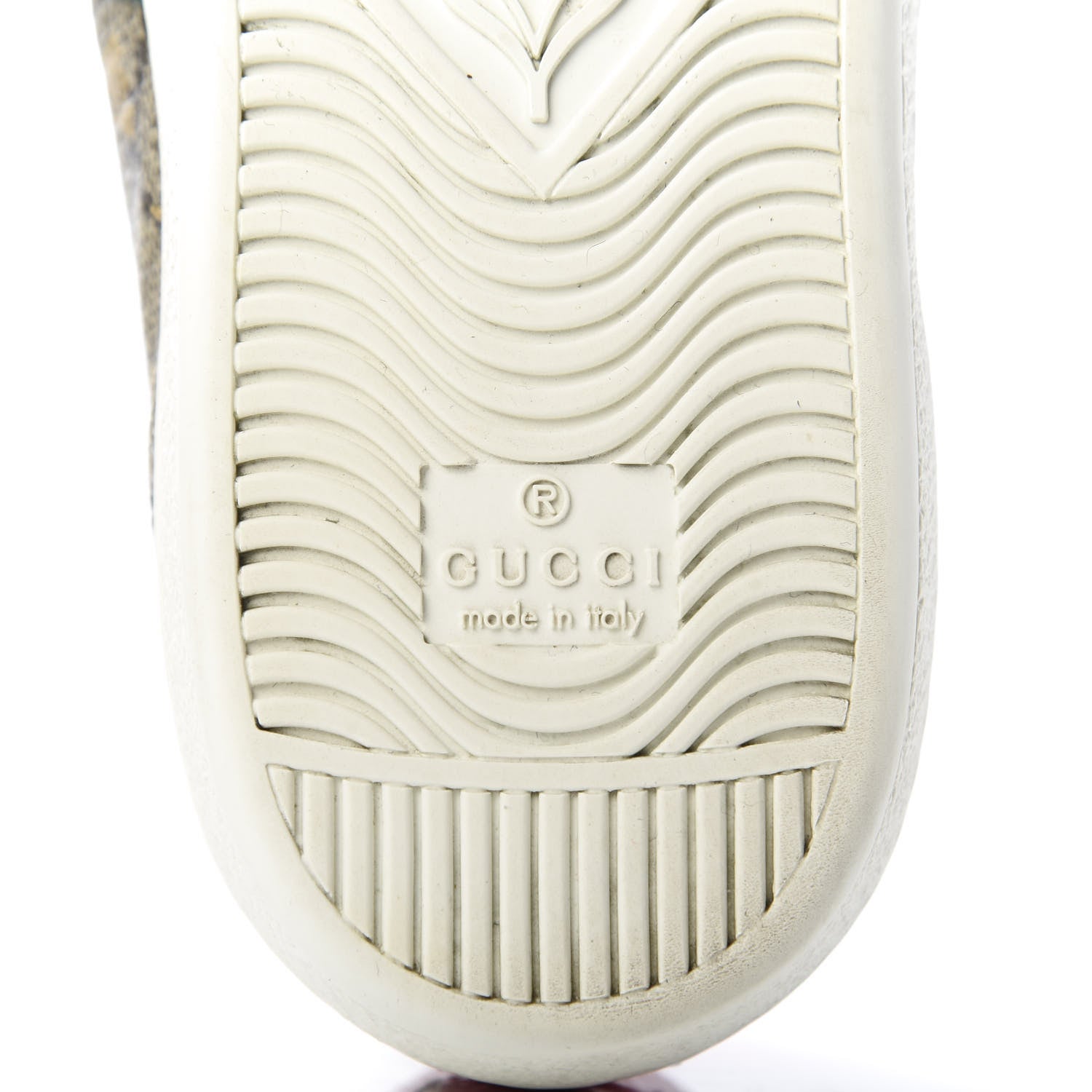 Gucci GG Supreme Monogram Bees Ayers Web Womens Ace Sneakers 38.5 Beige Oro Green Red 7 of 8