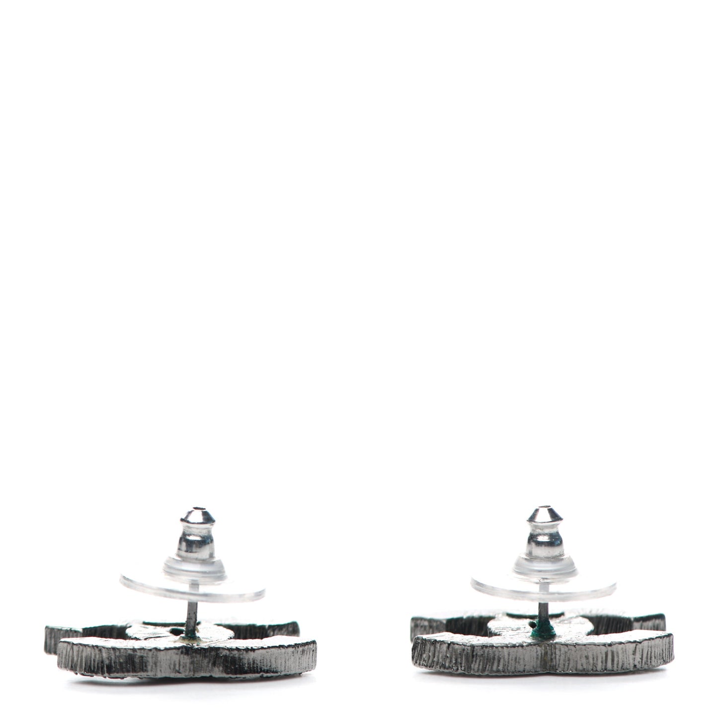 Ruthenium Crystal CC Earrings Black