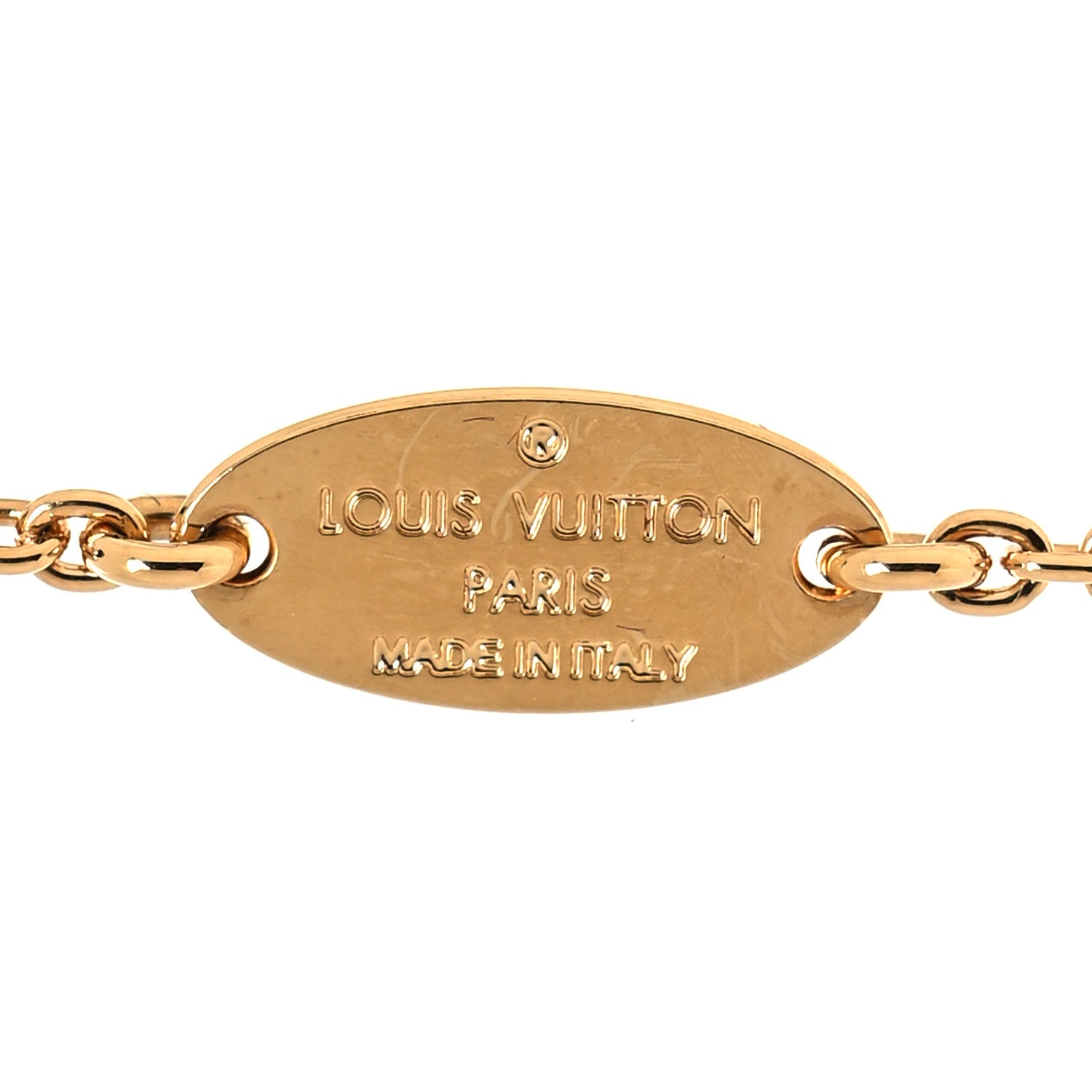Louis Vuitton Brass Essential V Necklace Gold 5 of 6