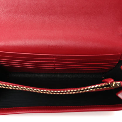 Saint Laurent Calfskin Belle de Jour Chain Clutch Rouge Orient 5 of 9