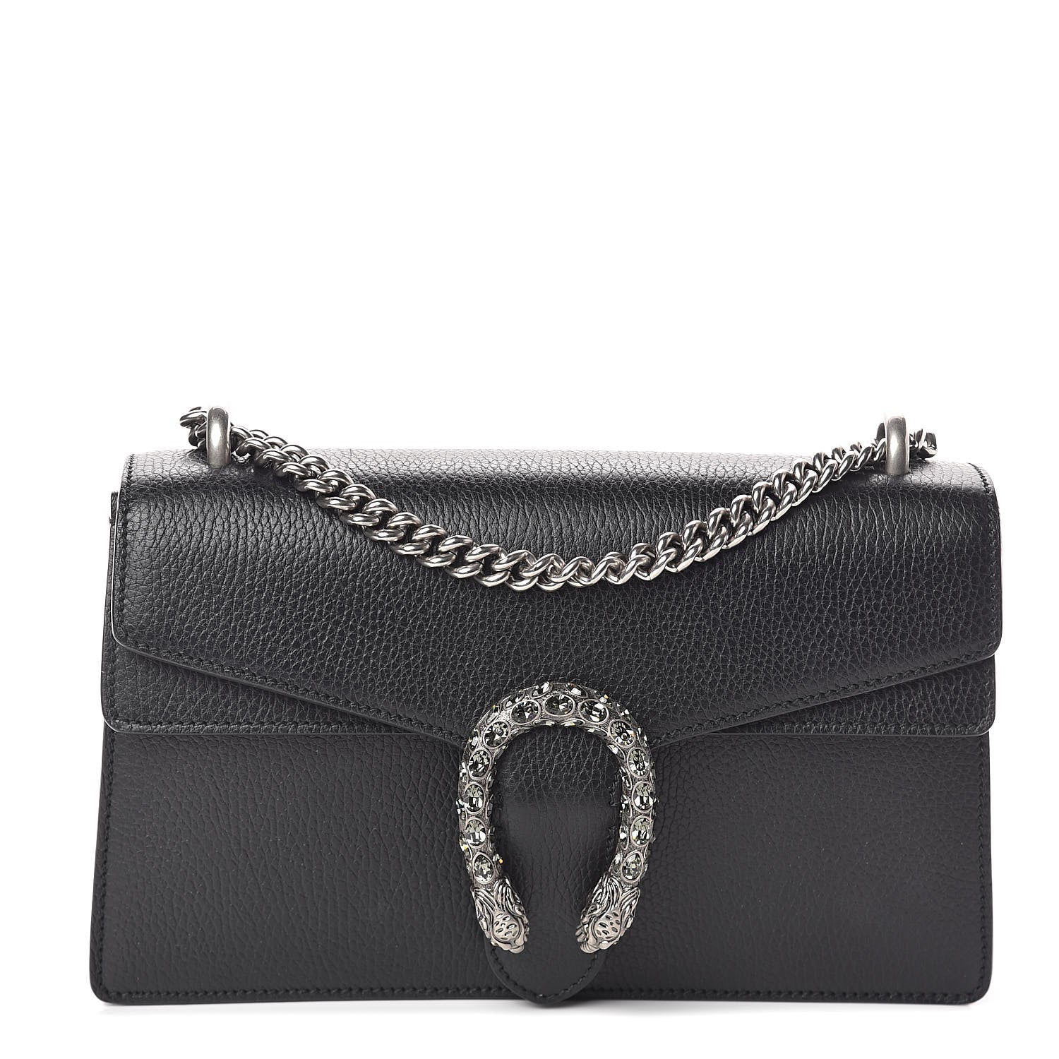Gucci Pebbled Calfskin Small Dionysus Shoulder Bag Black 1 of 8