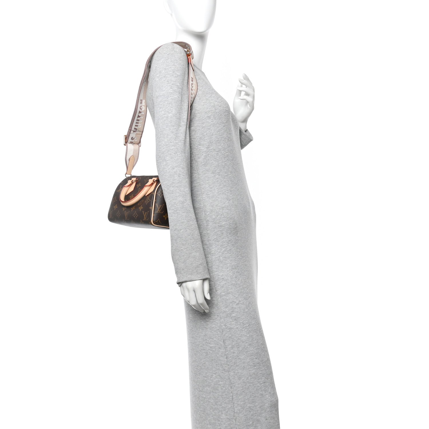 Louis Vuitton Monogram Speedy Bandouliere 20 Beige 2 of 10