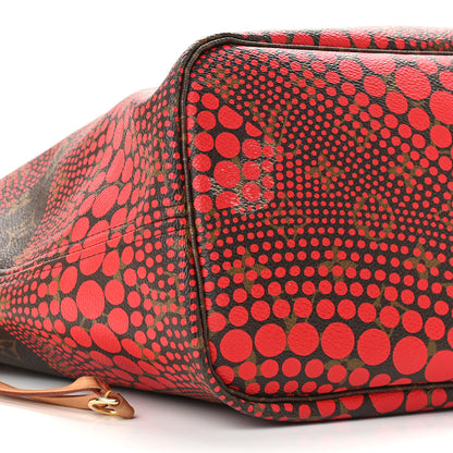 Louis Vuitton Monogram Kusama Waves Neverfull MM Red 5 of 9
