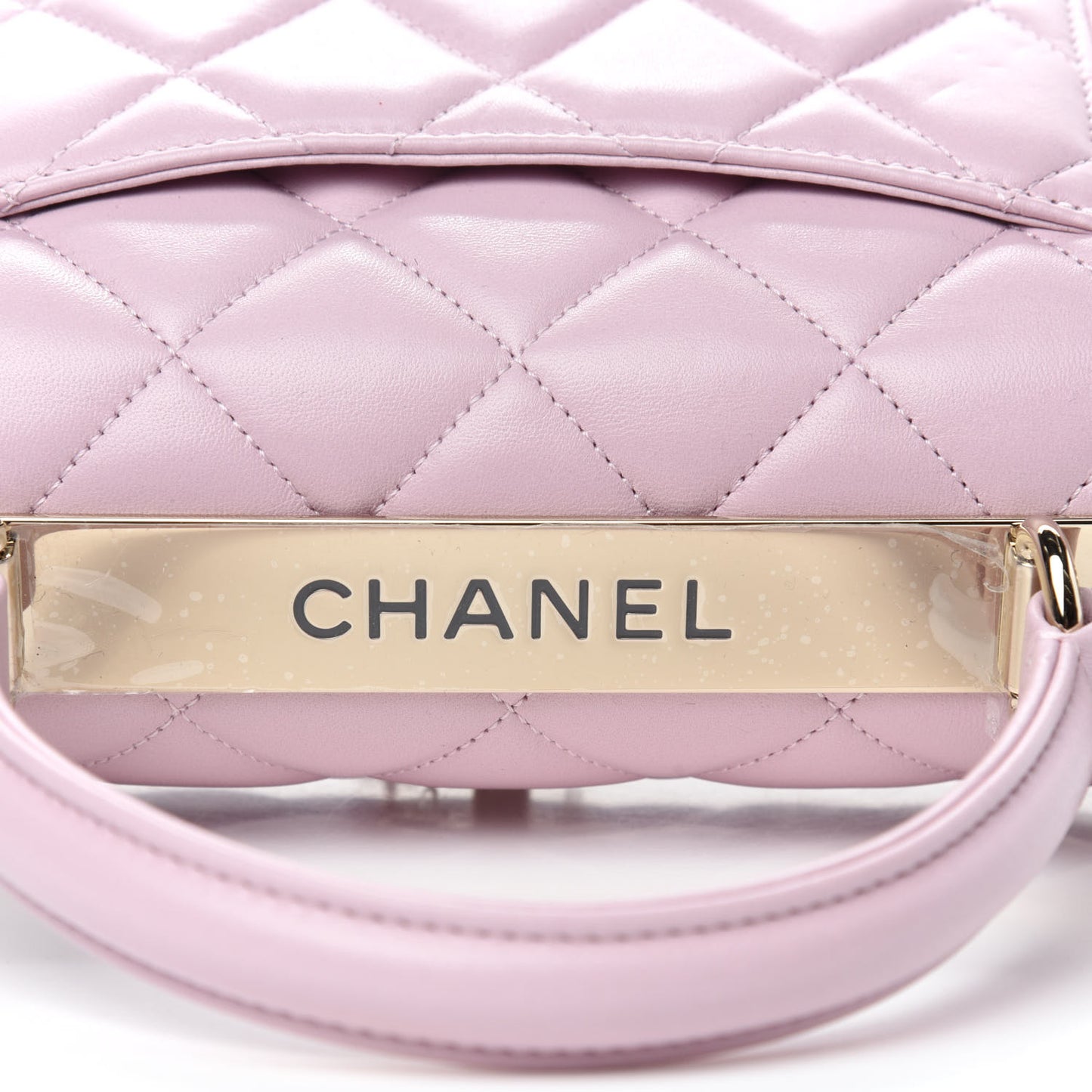 Lambskin Quilted Small Trendy CC Flap Dual Handle Bag Light Pink