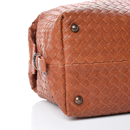 Bottega Veneta Goatskin Intrecciato Woven Top Handle Bag Copper 9 of 12