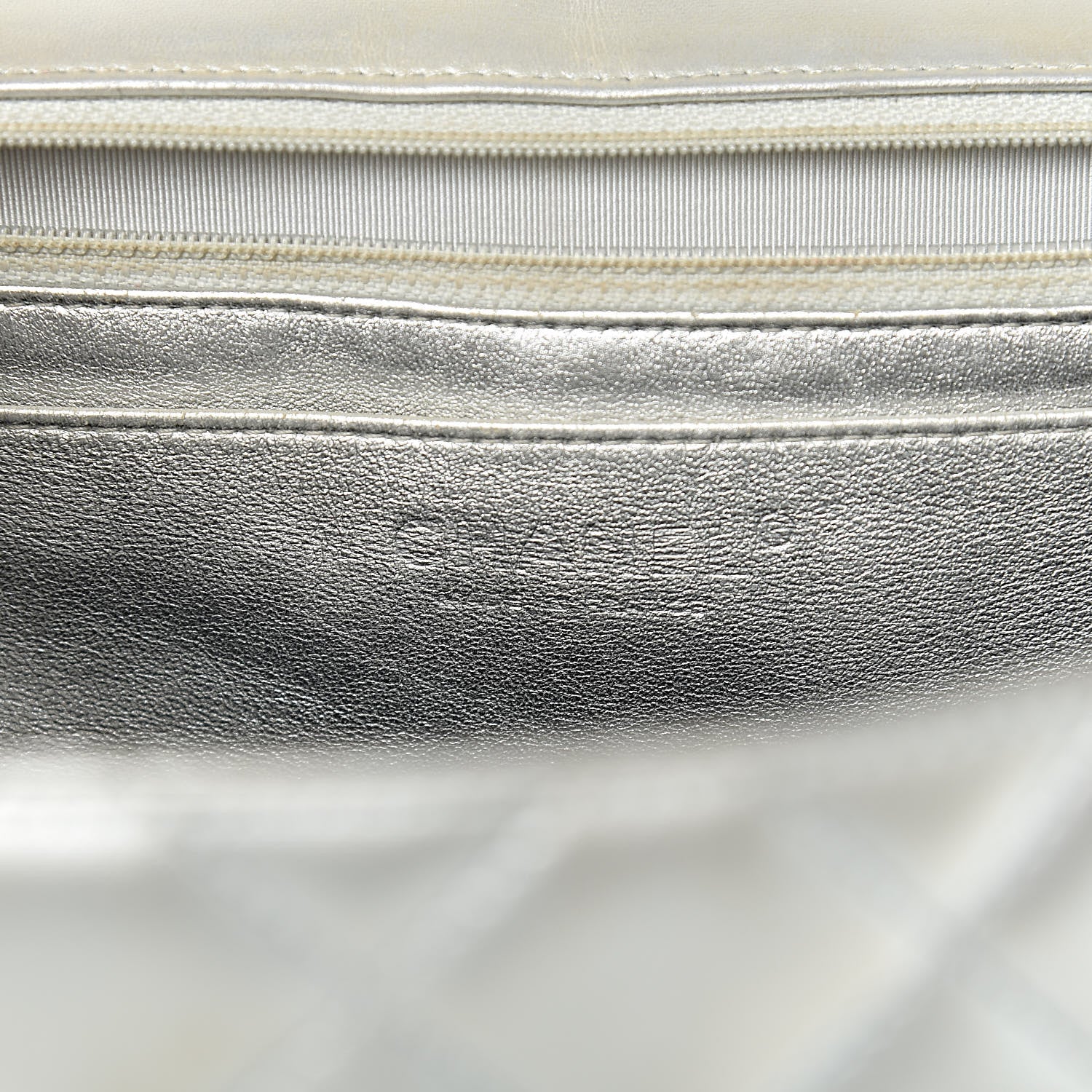 Chanel Metallic Lambskin Quilted Maxi Single Flap Silver 6 of 16
