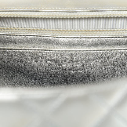 Chanel Metallic Lambskin Quilted Maxi Single Flap Silver 6 of 16