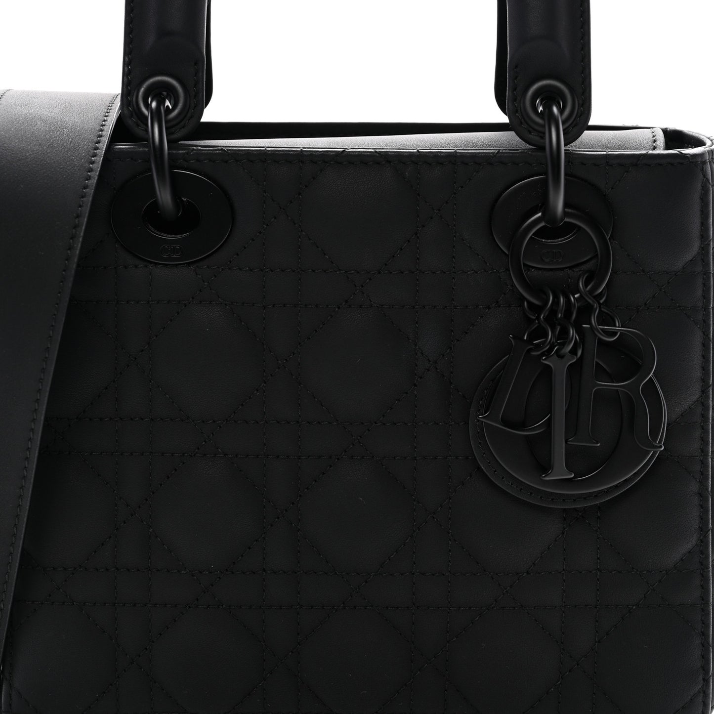 Ultra Matte Calfskin Cannage Small My ABCDior Lady Dior Black