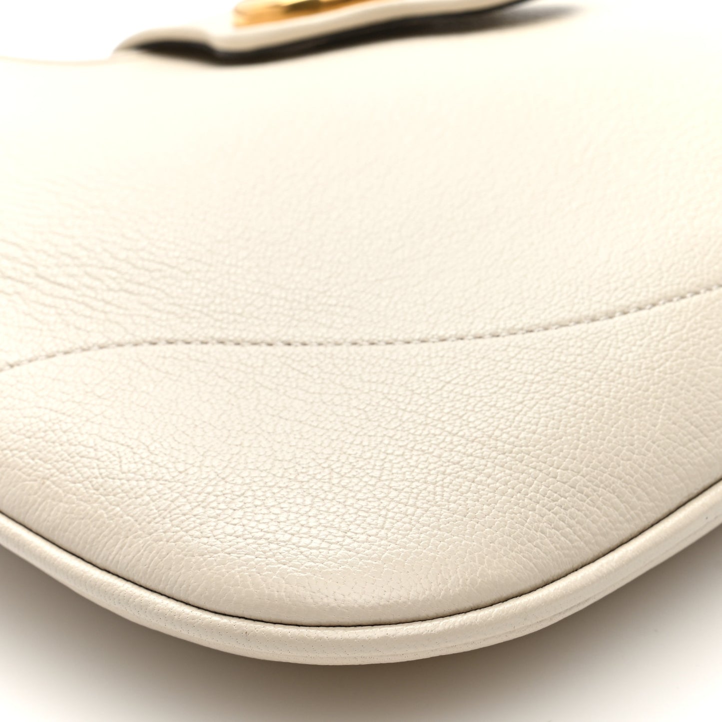Goatskin Medium Aphrodite Shoulder Bag Mystic White
