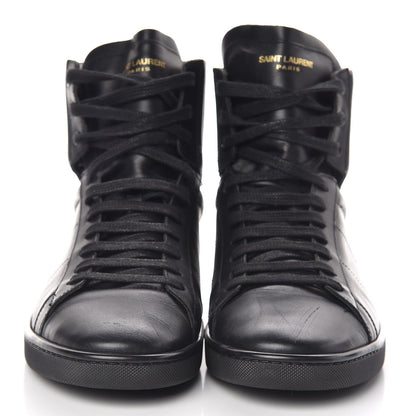 Saint Laurent Calfskin Mens Court Classic SL/01H High Top Sneakers 43.5 Black 2 of 11