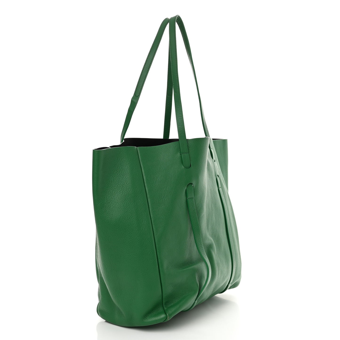 Veau Baltimore Double Sided Small Everyday Tote Grass Green Black