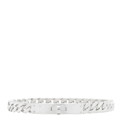Hermes Sterling Silver TPM Kelly Gourmette Bracelet ST 1 of 4