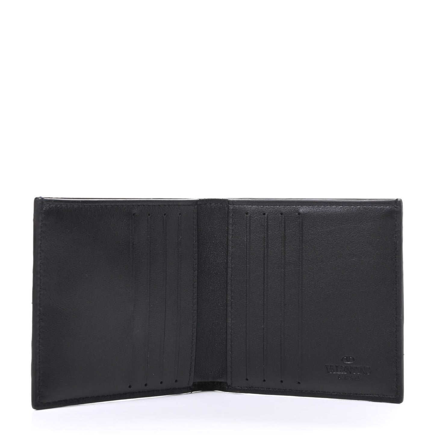 Nappa Canvas Camouflage Stars Bi-Fold Wallet Navy Black
