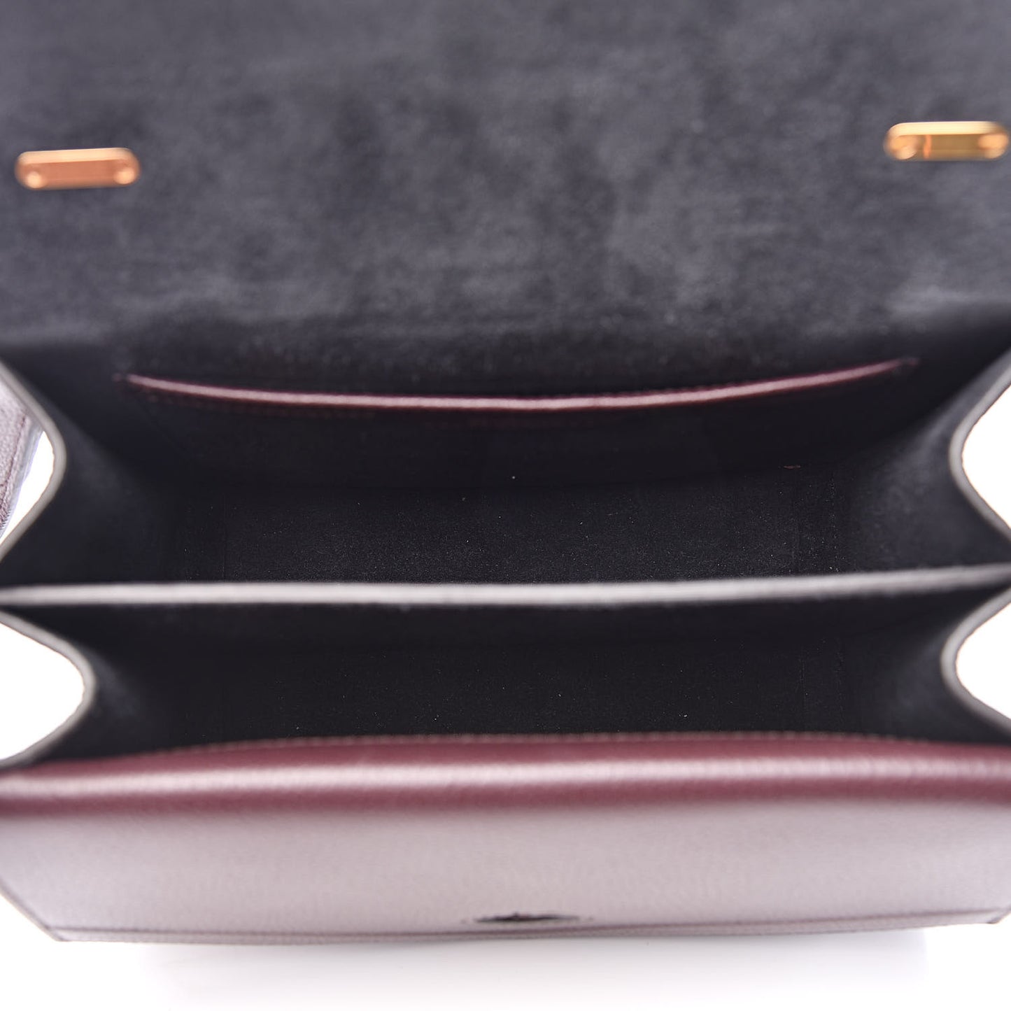 Small Classic Grain Harlow Satchel Oxblood