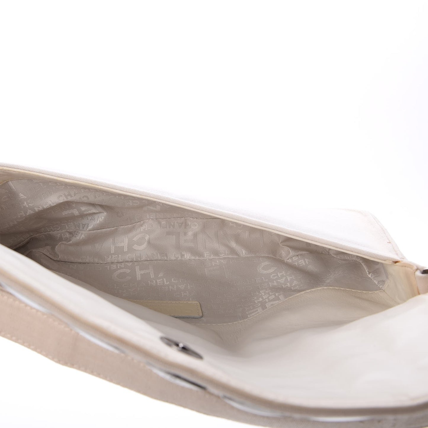 Canvas Studded Flap Off White