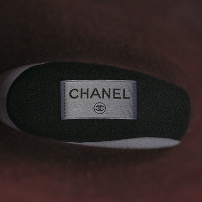 Chanel Rubber Logo Rain Boots 42 Black White 6 of 7