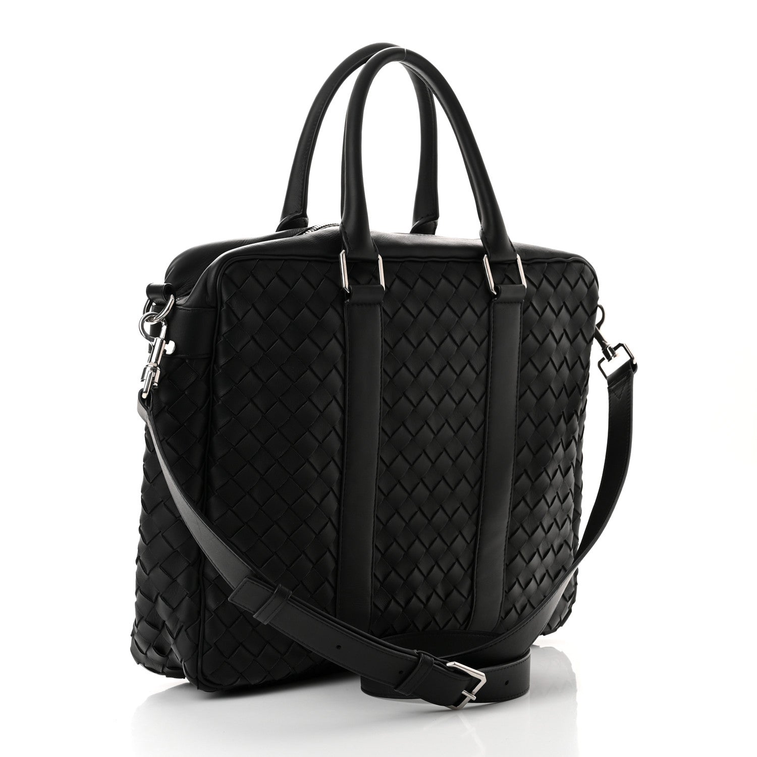 Bottega Veneta Nappa Intrecciato Large Briefcase Black 2 of 8