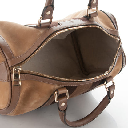 Gucci Nubuck Vintage Web Medium Boston Beige 5 of 7