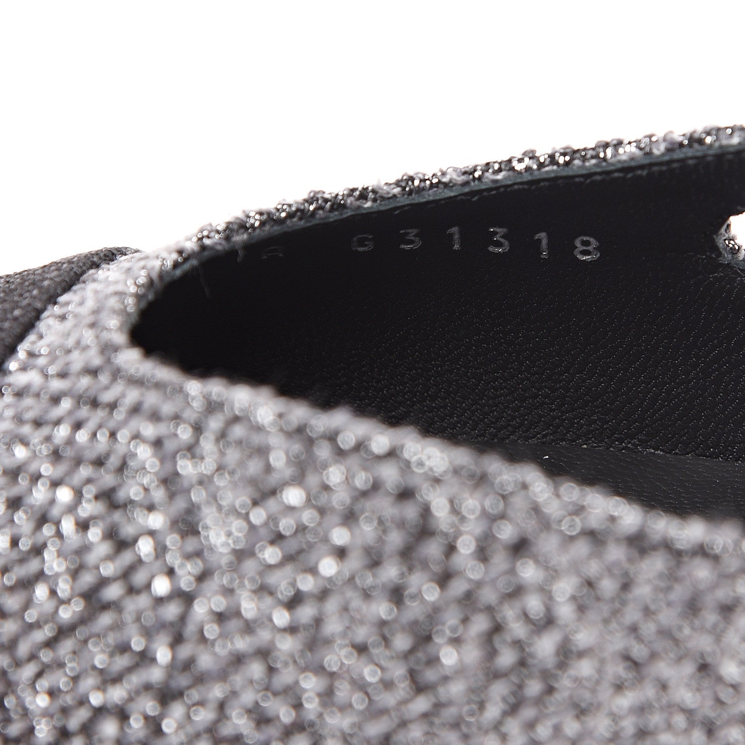 Chanel Tweed Cap Toe CC Slingback Pumps 36 Black Grey 7 of 9
