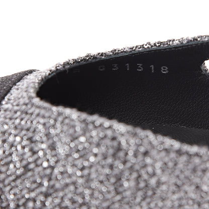 Chanel Tweed Cap Toe CC Slingback Pumps 36 Black Grey 7 of 9