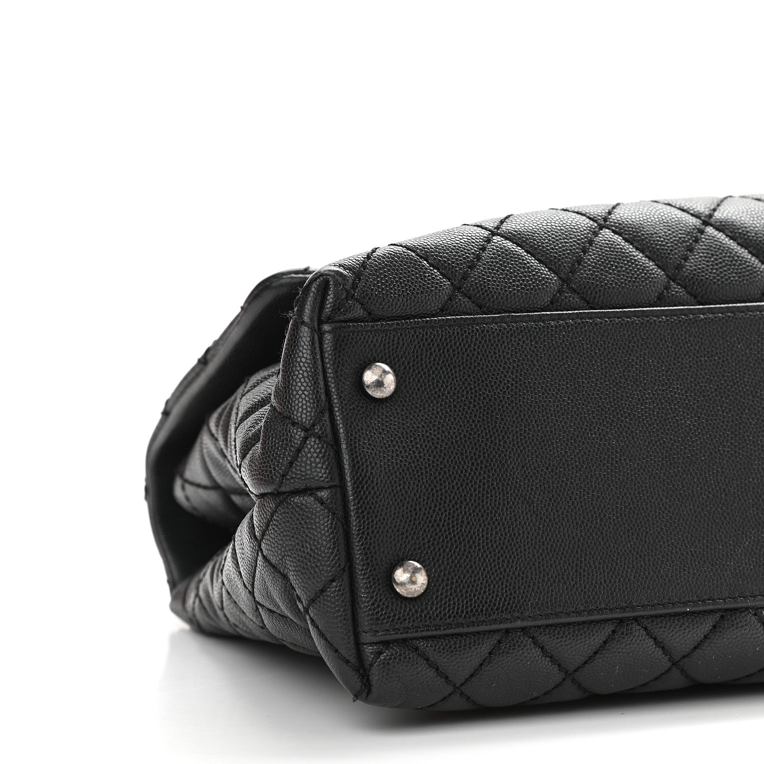 Chanel Caviar Quilted Medium Coco Handle Flap Black 9 of 10