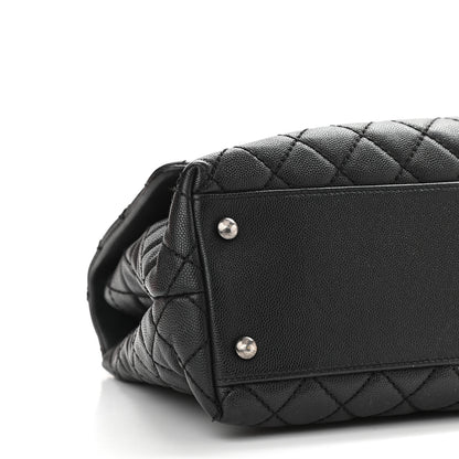 Chanel Caviar Quilted Medium Coco Handle Flap Black 9 of 10
