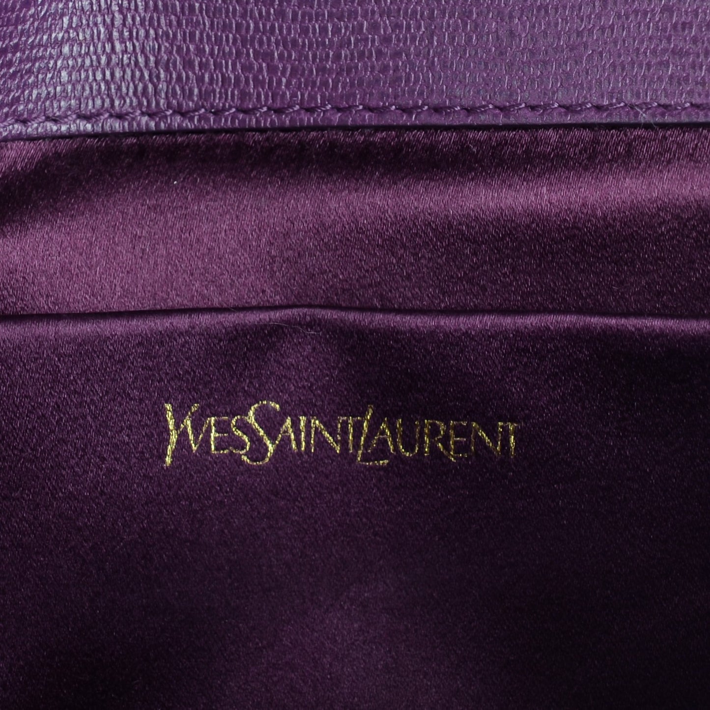 Textured Calfskin Large Classic Y Clutch Violet