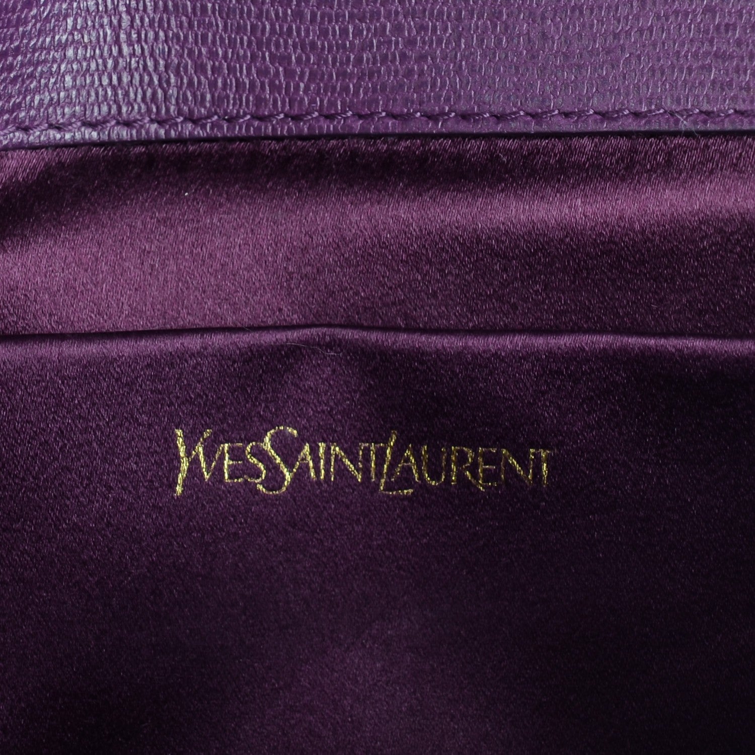 Saint Laurent Textured Calfskin Large Classic Y Clutch Violet 6 of 7