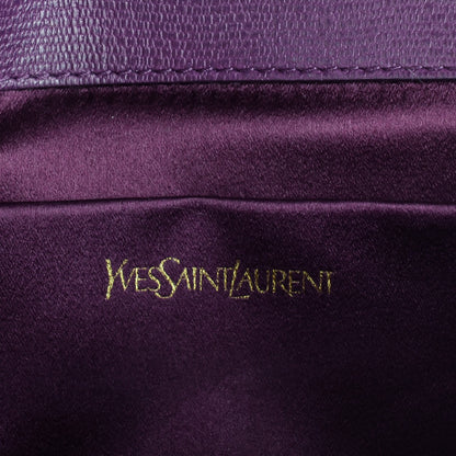 Saint Laurent Textured Calfskin Large Classic Y Clutch Violet 6 of 7