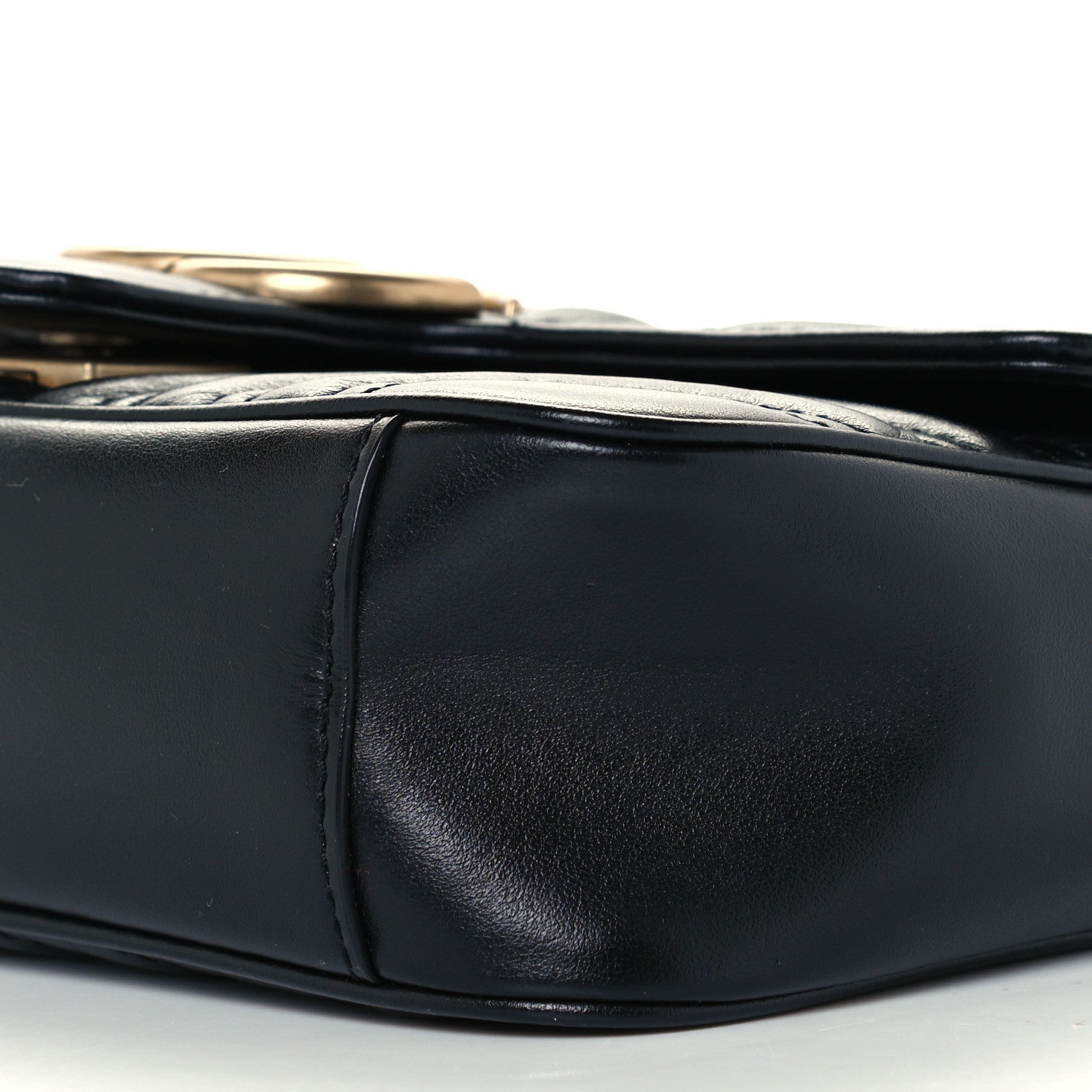 Gucci Calfskin Matelasse Mini GG Marmont Shoulder Bag Black 10 of 10