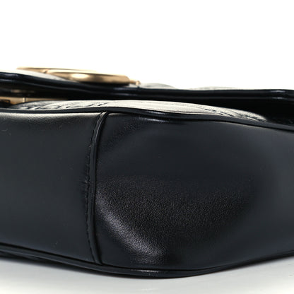 Gucci Calfskin Matelasse Mini GG Marmont Shoulder Bag Black 10 of 10