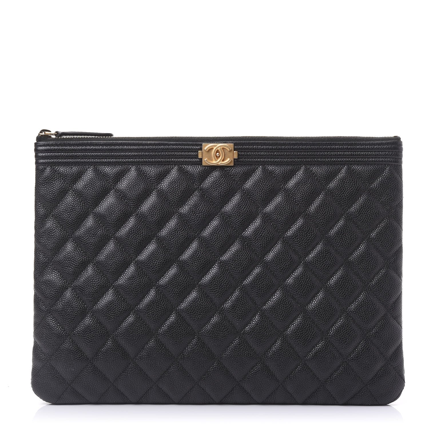 Chanel Caviar Quilted Medium Boy Cosmetic Case Black 1 of 10