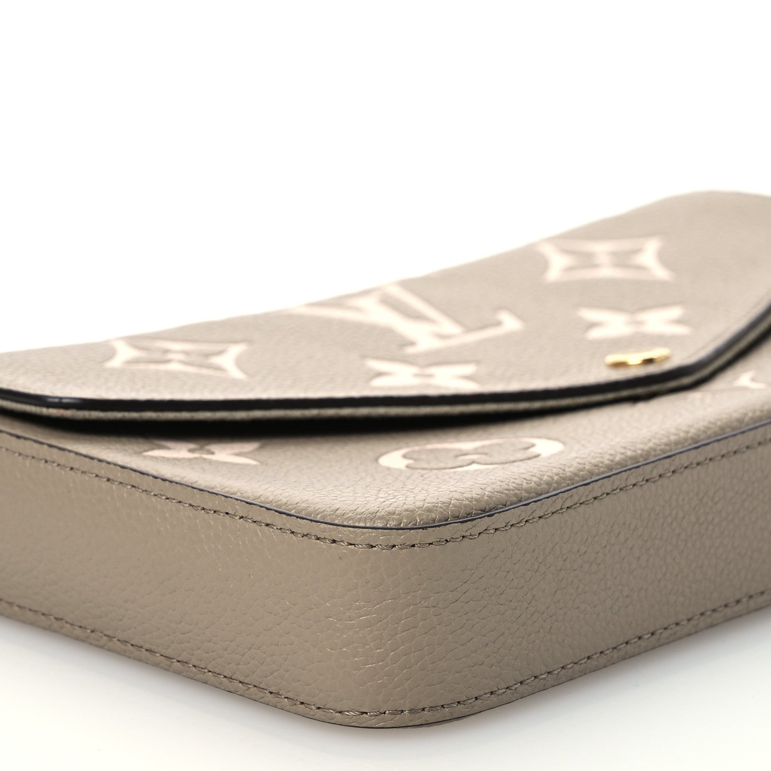 Louis Vuitton Empreinte Monogram Giant Felicie Pochette Tourterelle Creme 10 of 14