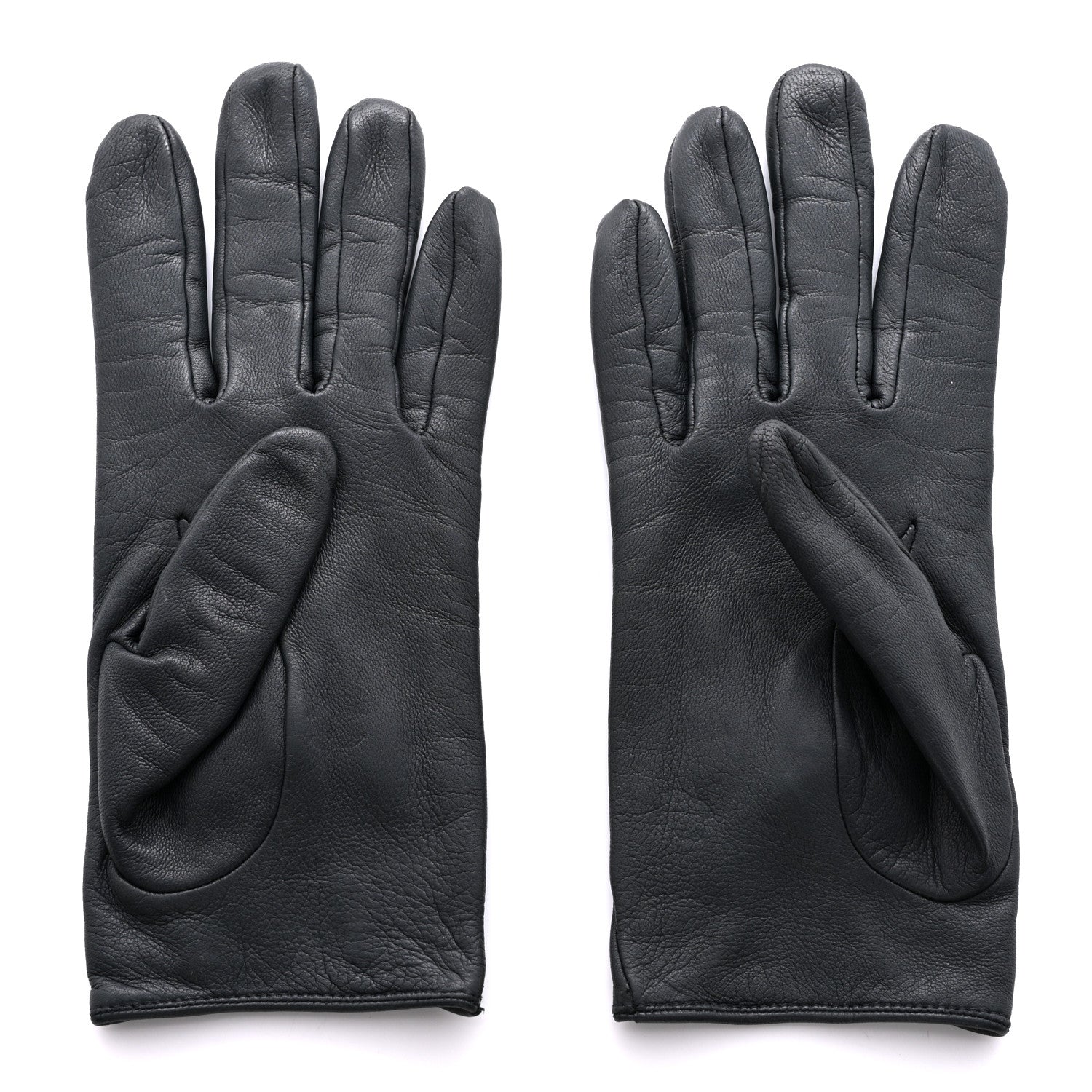 Chanel Lambskin CC Bow Gloves 7 Grey 2 of 4