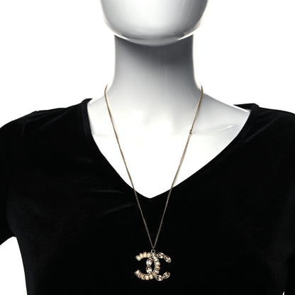 Chanel Baguette Crystal CC Necklace Gold 2 of 5