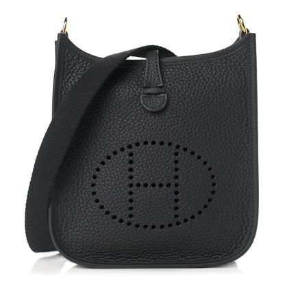 Hermes Taurillon Clemence Evelyne TPM Black 1 of 9