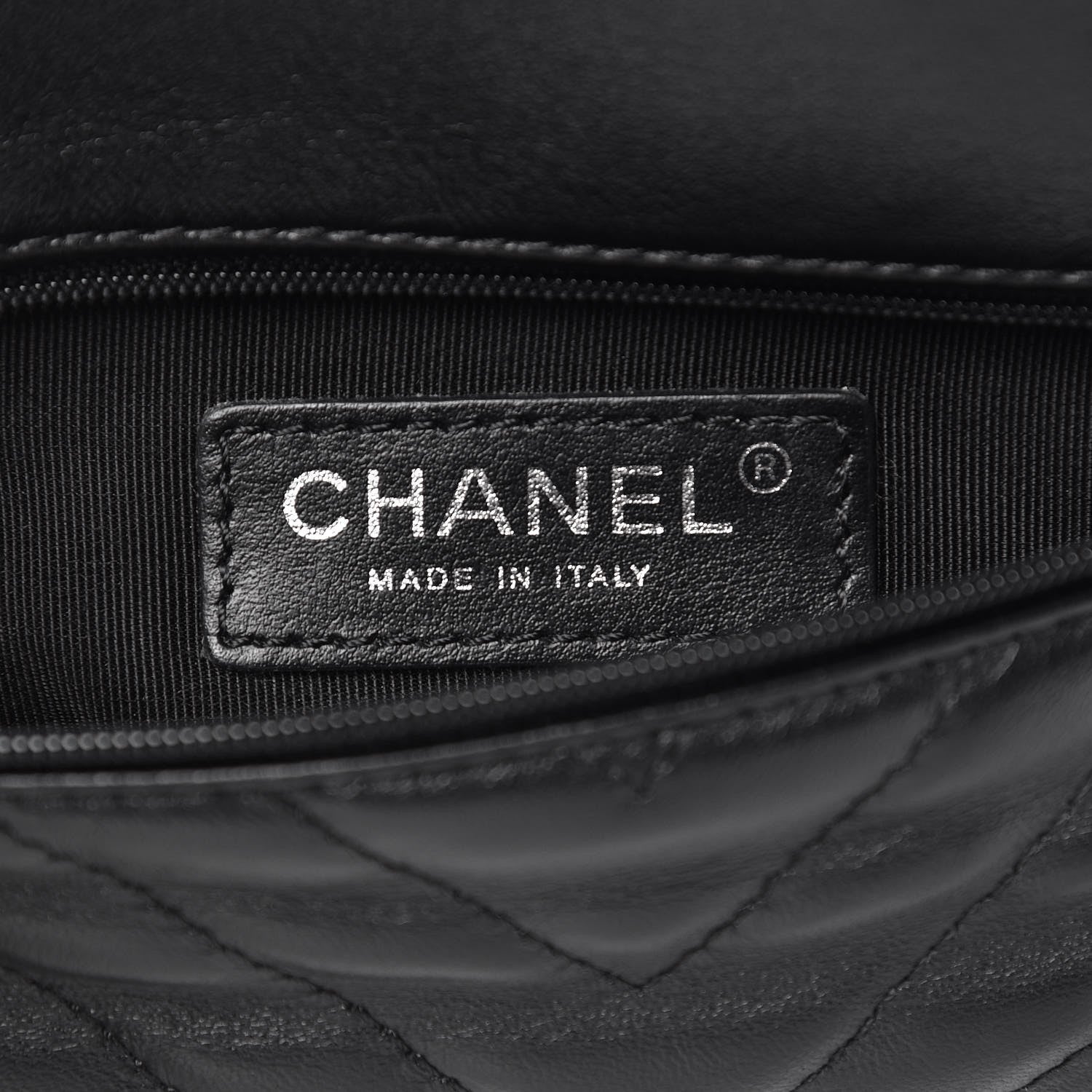 Chanel Calfskin Chevron Waist Belt Bag Black 6 of 10