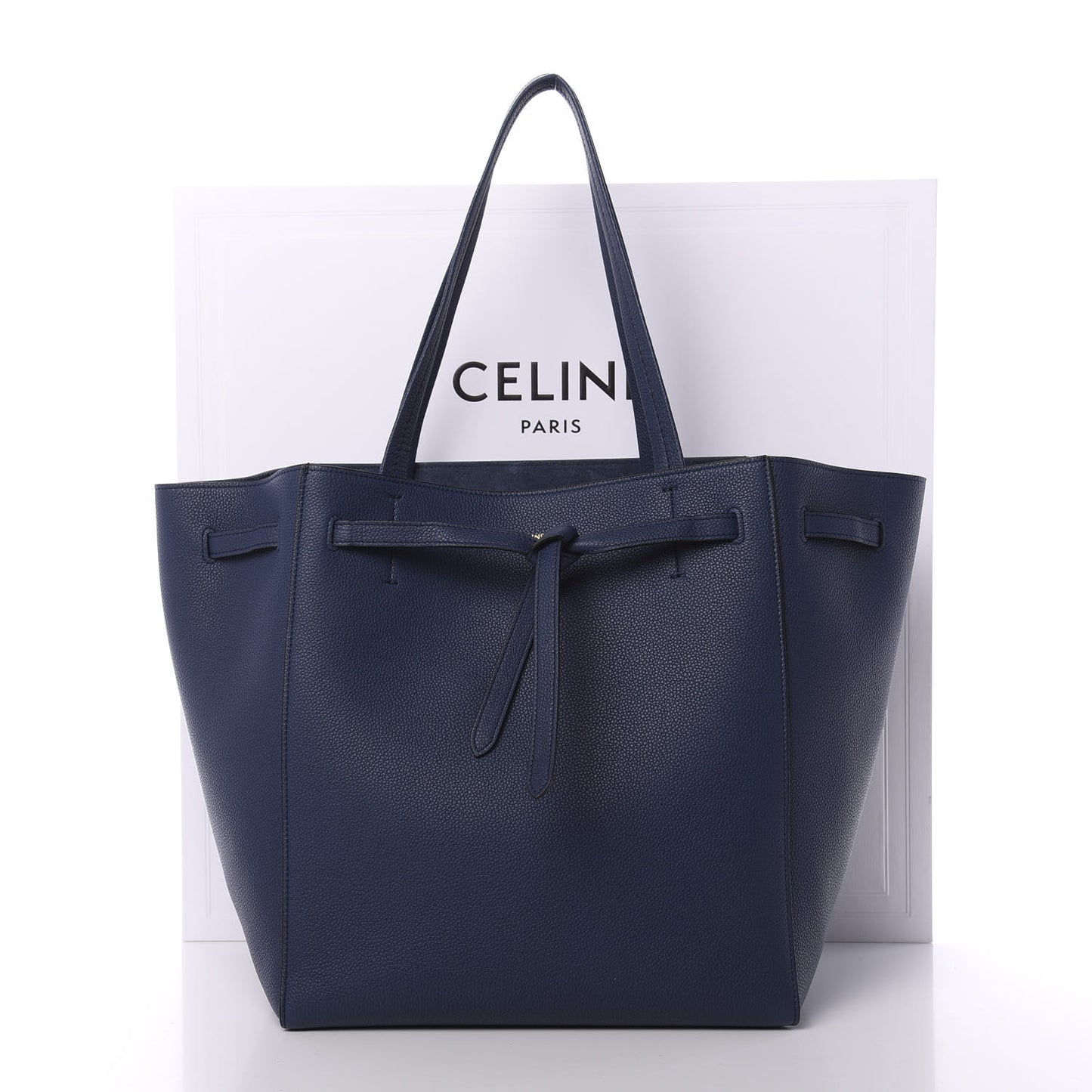 Soft Grained Calfskin Small Belt Cabas Phantom Deep Blue