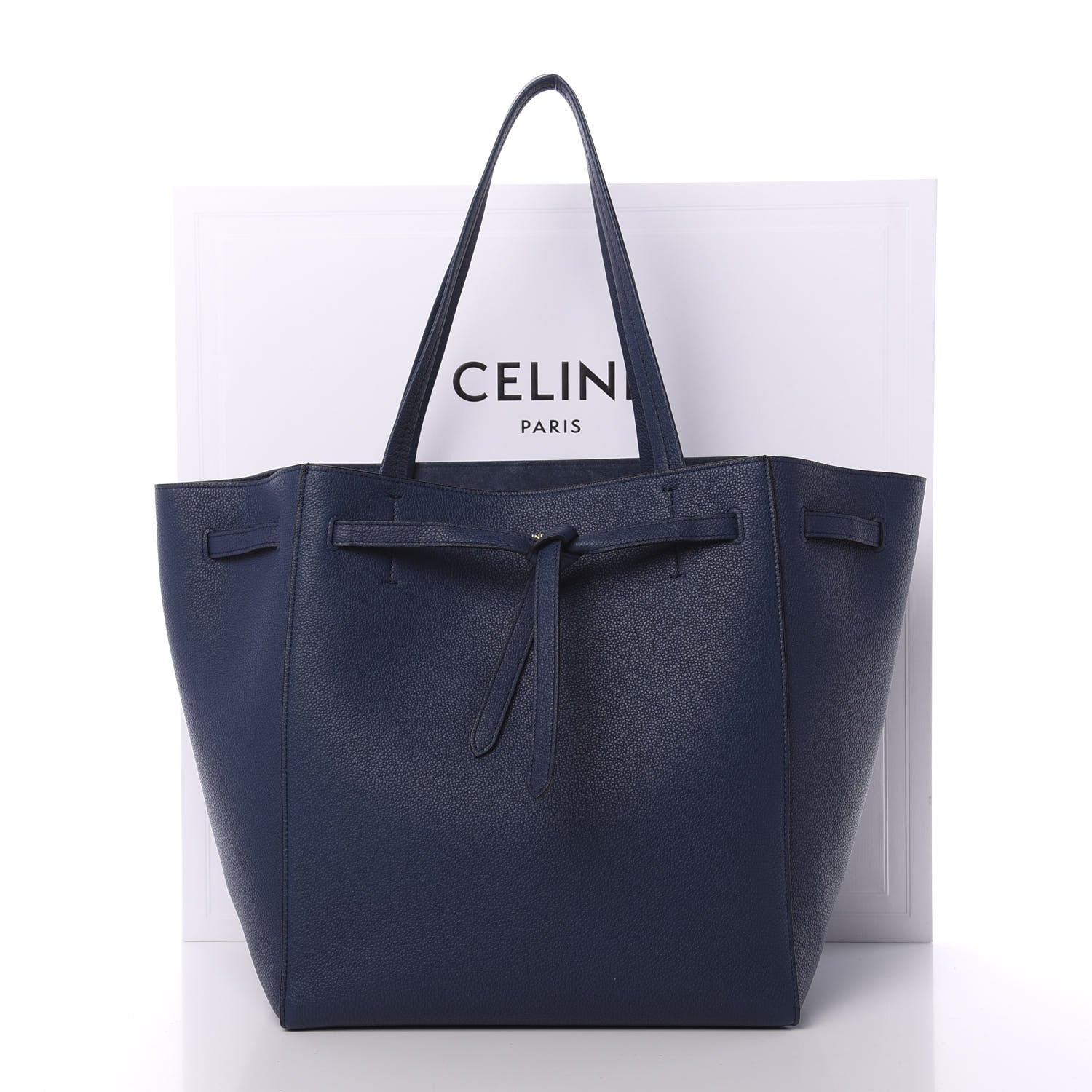 Celine Soft Grained Calfskin Small Belt Cabas Phantom Deep Blue 10 of 10