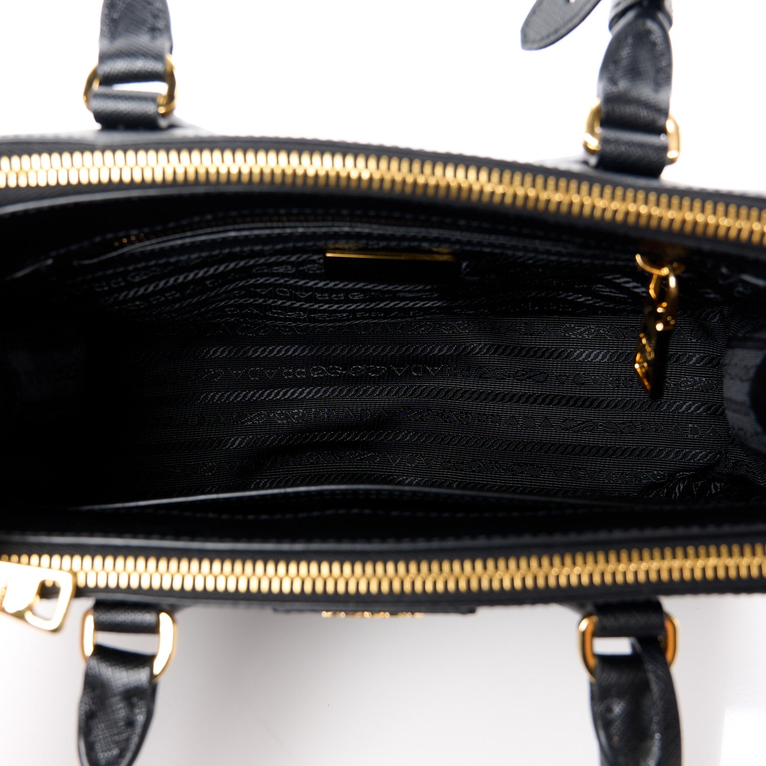 Prada Saffiano Small Galleria Double Zip Tote Black 5 of 13