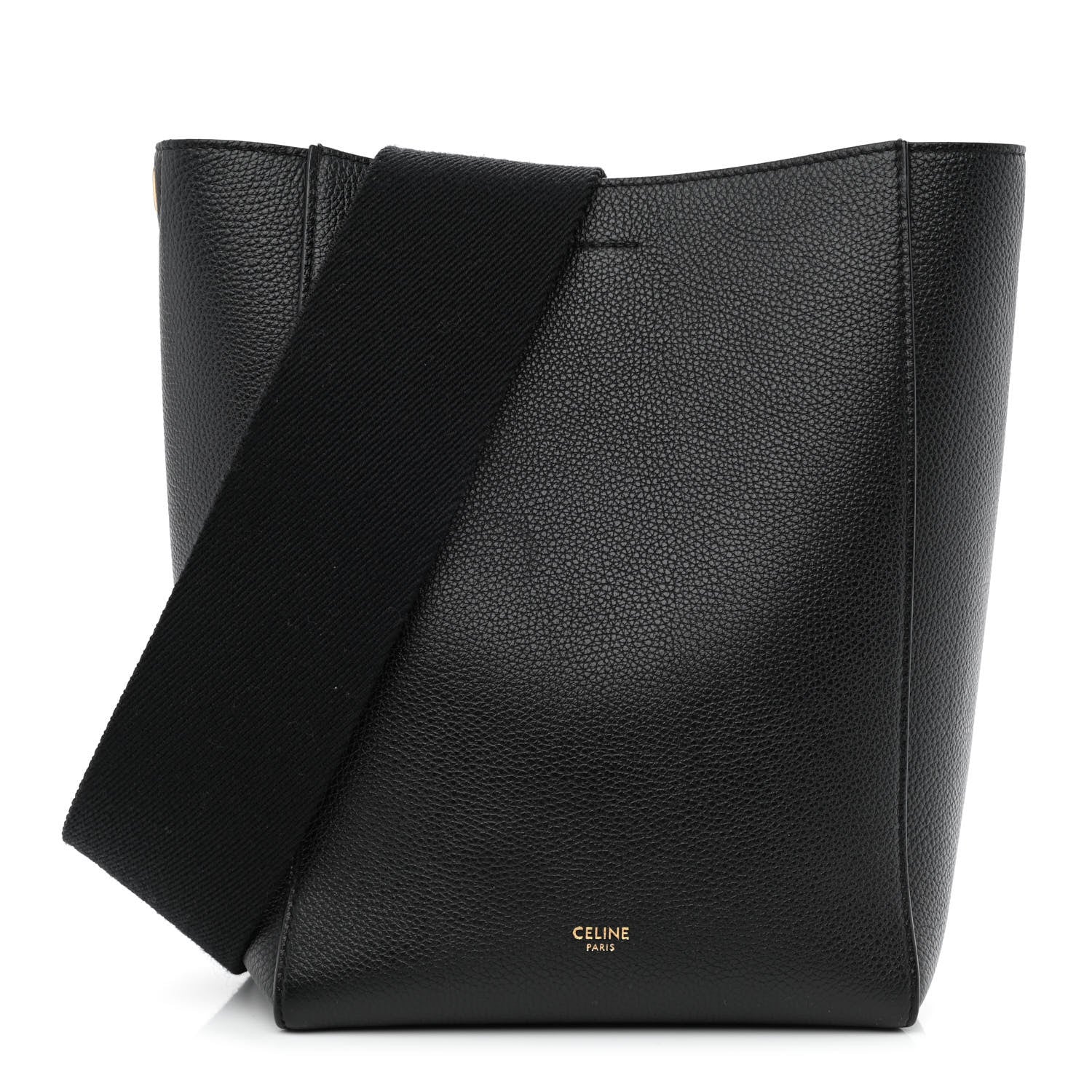 Celine Soft Grained Calfskin Small Sangle Bucket Bag Black 1 of 9