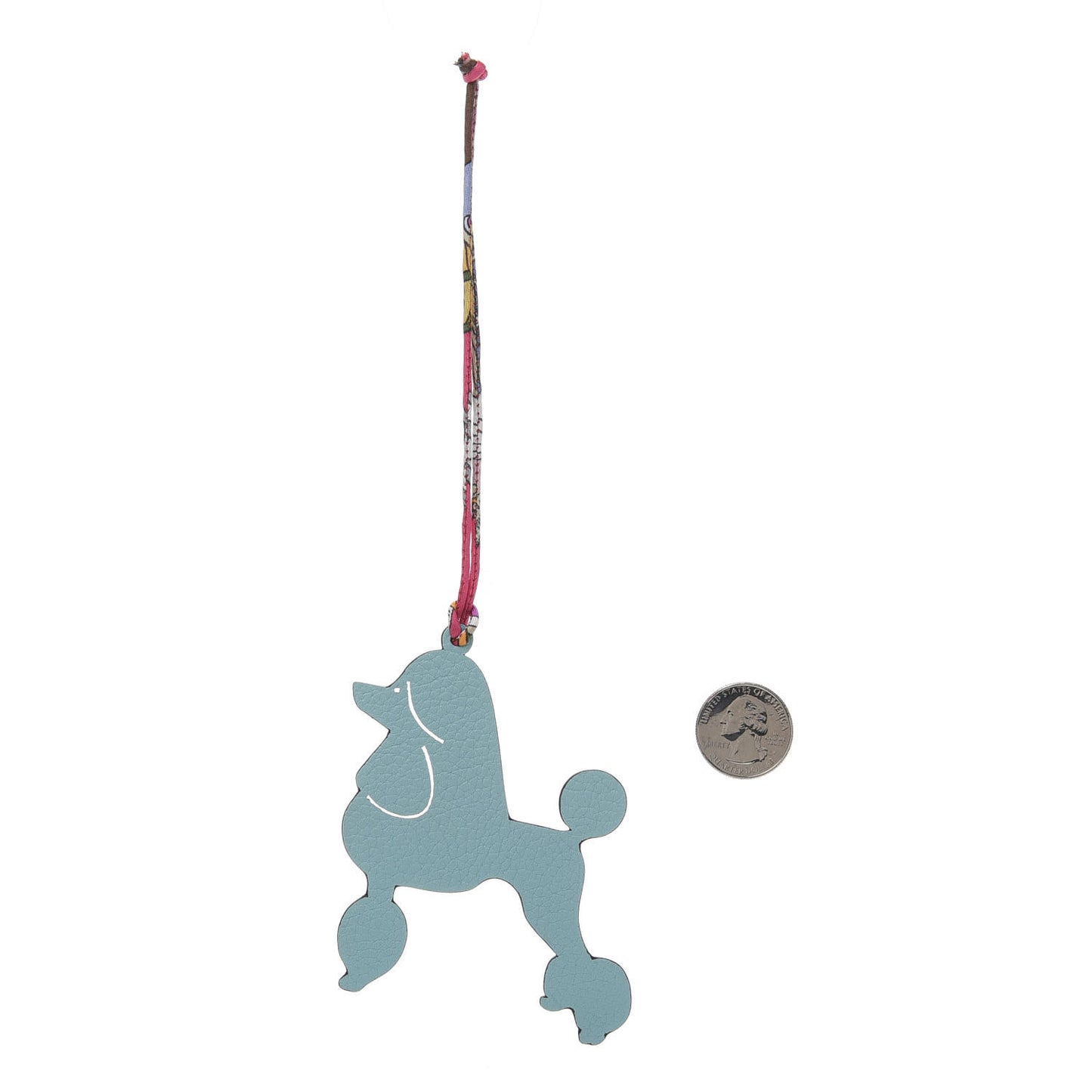 Togo Epsom Petit H Royal Poodle Bag Charm Bleu Atoll