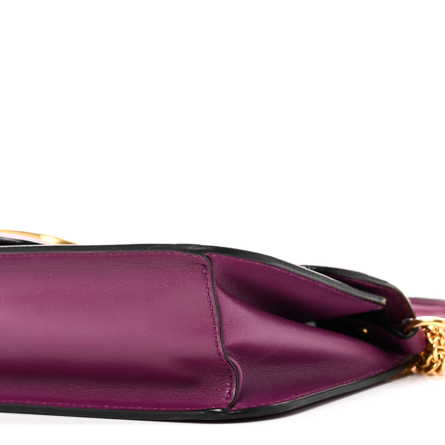 Valentino Garavani Calfskin Vlogo Loco Shoulder Bag Prune 9 of 9