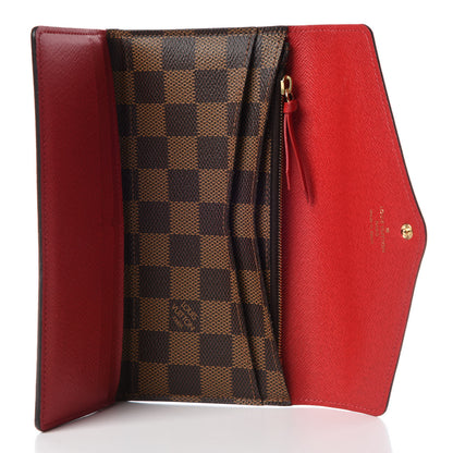 Louis Vuitton Damier Ebene Josephine Wallet Red 6 of 12