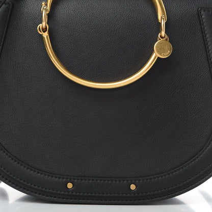 Chloe Calfskin Suede Medium Nile Bracelet Bag Black 8 of 10