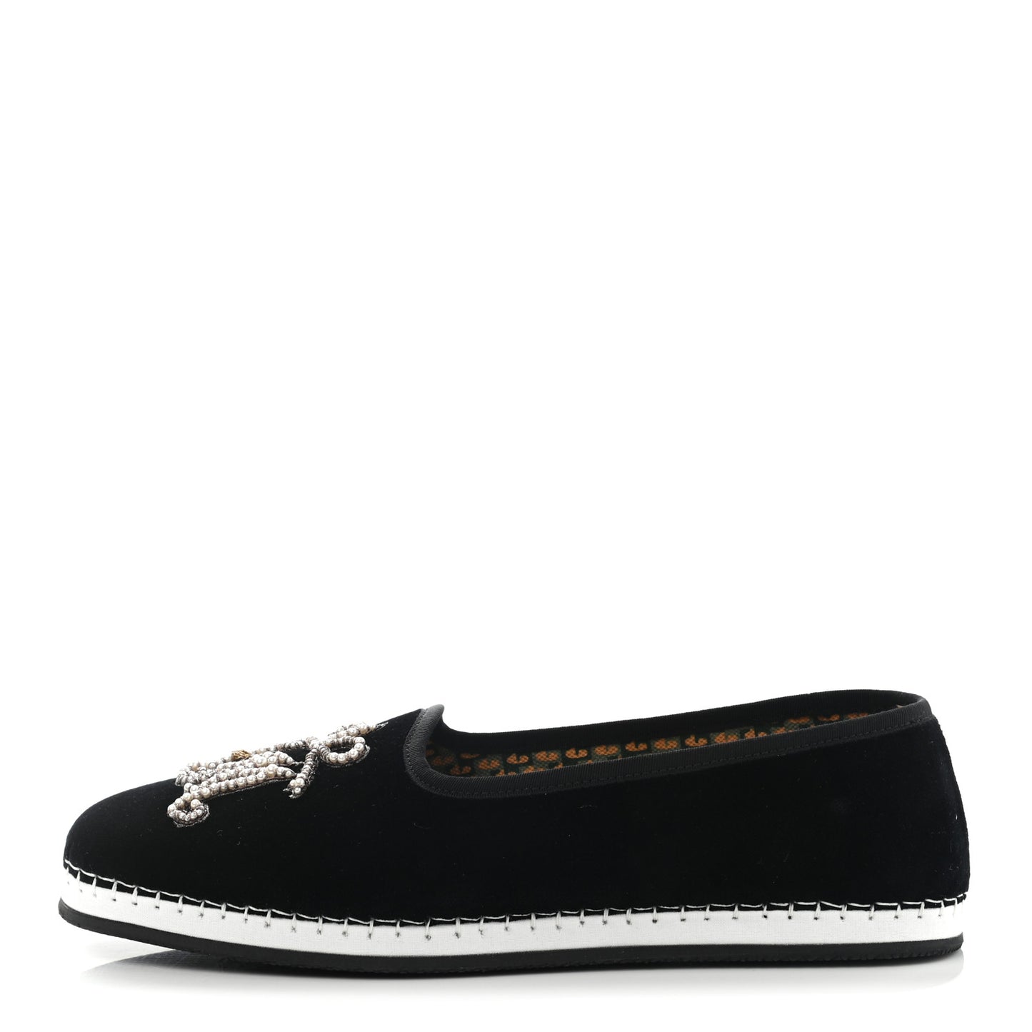 Velluto Marmara Pearl Embellished Mens Loafers 9 Black