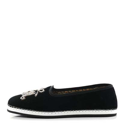 Gucci Velluto Marmara Pearl Embellished Mens Loafers 9 Black 1 of 12