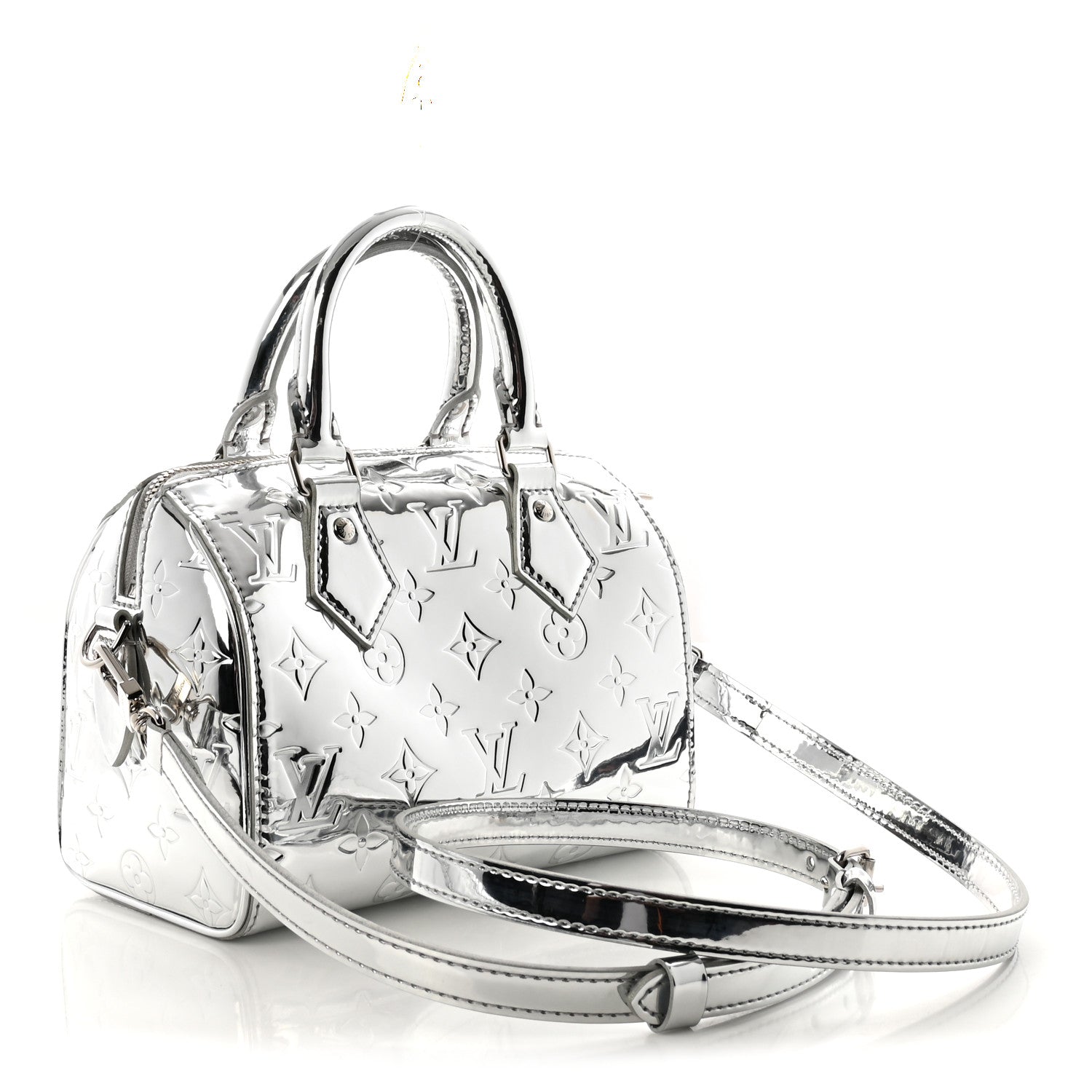 Louis Vuitton Monogram Miroir Speedy Bandouliere 20 Silver 3 of 10