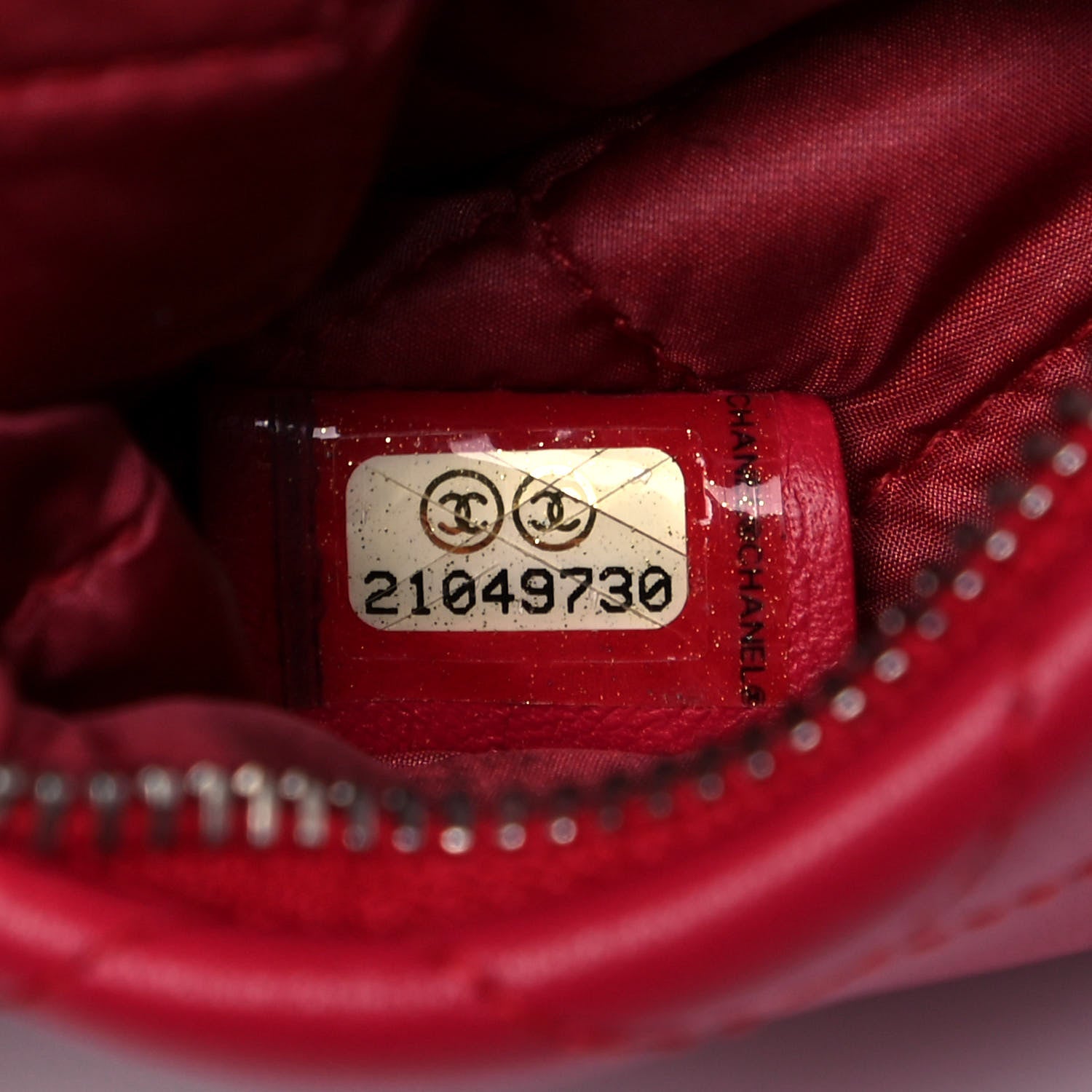 Chanel Lambskin Quilted CC Beauty Clutch Red 7 of 7